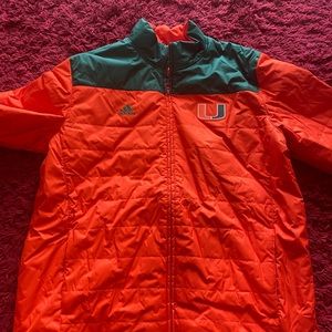 Adidas! University of Miami team jacket. Light weight